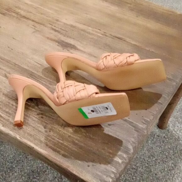 Matc Fisher Draya Open Toe Braided Sandal Slide In Macaroon Tan Size 9.5 NWT - Picture 8 of 8